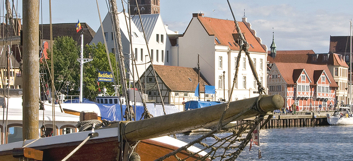 Stadtansicht von Wismar vom Hafen aus Stadtansicht von Wismar vom Hafen aus