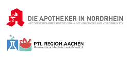 Logo Apothekerkammer Nordrhein und PTL Region Aachen Logo Apothekerkammer Nordrhein und PTL Region Aachen